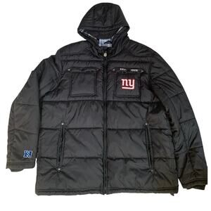 NFL Proline NY GIANTS Black Puffer Jacket Size XXL Excellent Condition Unisex